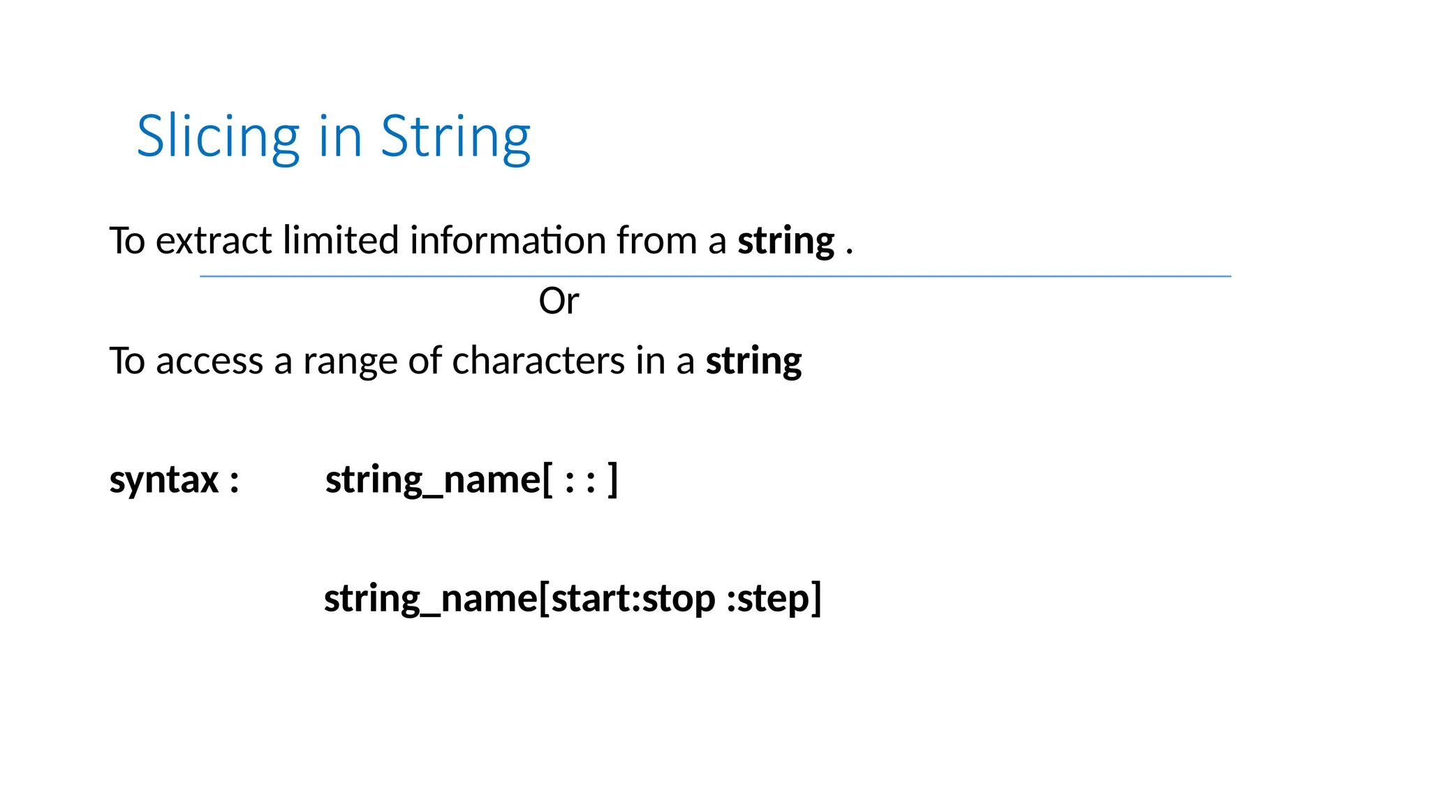 string manipulation in python ppt for grade 11 cbse | PPTX