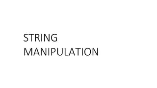string manipulation in python ppt for grade 11 cbse | PPTX