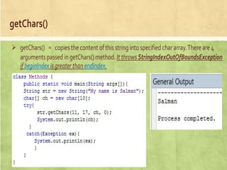 Strings and its types in java programming