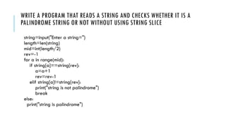 Comprehensive Python Strings Tutorial for Class XI Students | PPTX