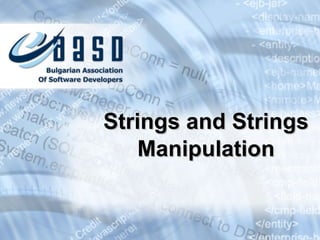 Strings and Strings Manipulation 