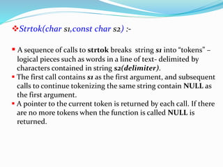 Strings and pointers | PPT