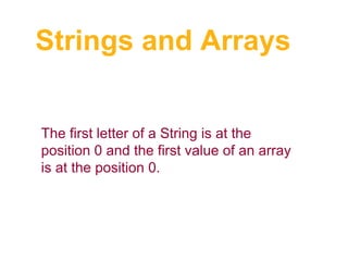 Strings & arrays | PPT
