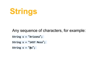 Strings & arrays | PPT
