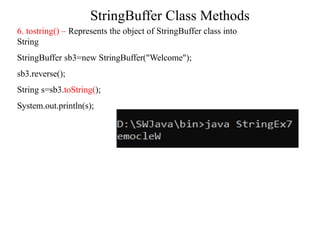 string in java class, method, object, ch | PPTX