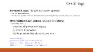 Strings in c++ | PPT