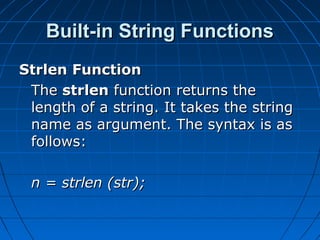 Strings in c | PPT