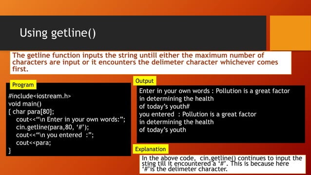 Strings in c++ | PPTX | Programming Languages | Computing