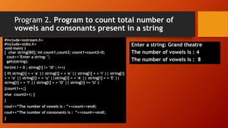 Strings in c++ | PPTX | Programming Languages | Computing