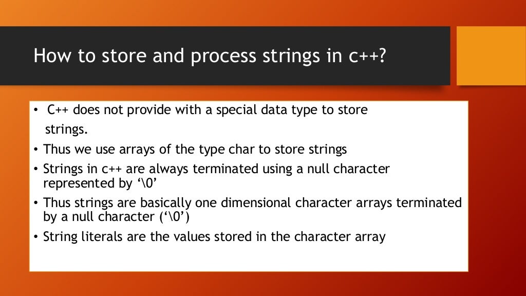 Strings in c++