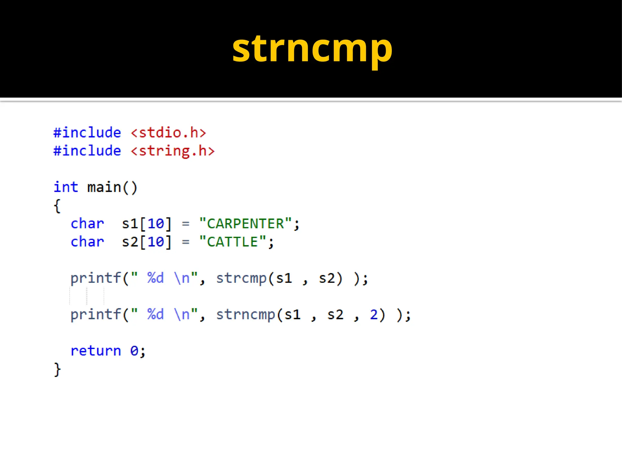 strncmp 