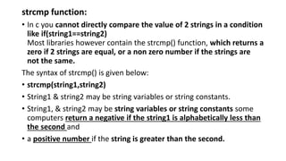 Strings in c mrs.sowmya jyothi | PPT