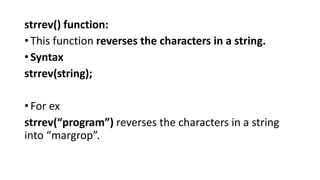 Strings in c mrs.sowmya jyothi | PDF