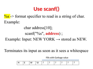 Strings_in_C_Slides Introduction to c programming | PPTX