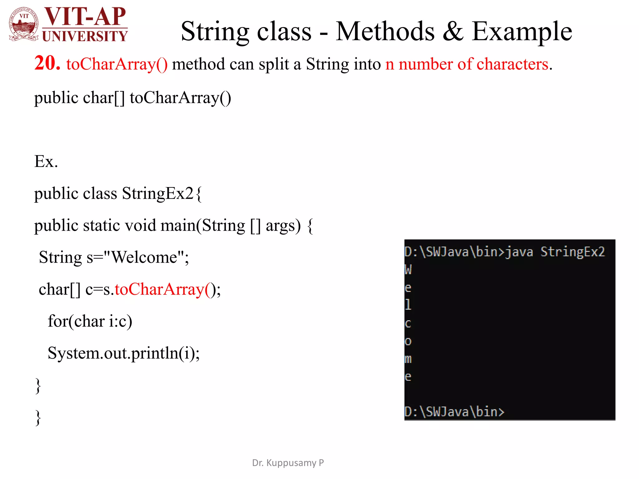 Strings in java | PPT | Free Download