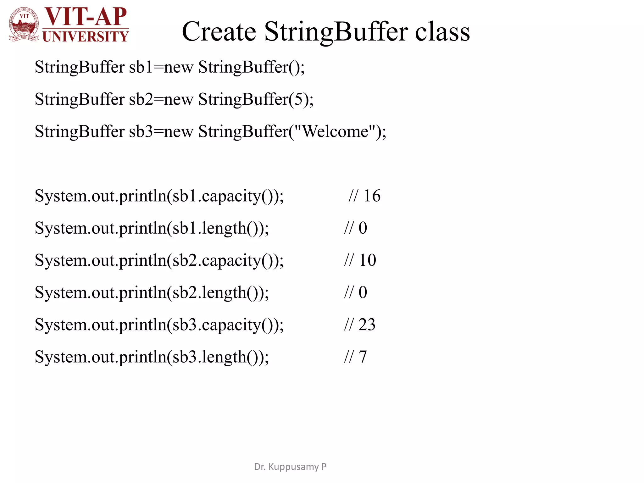 Strings in java | PDF image.