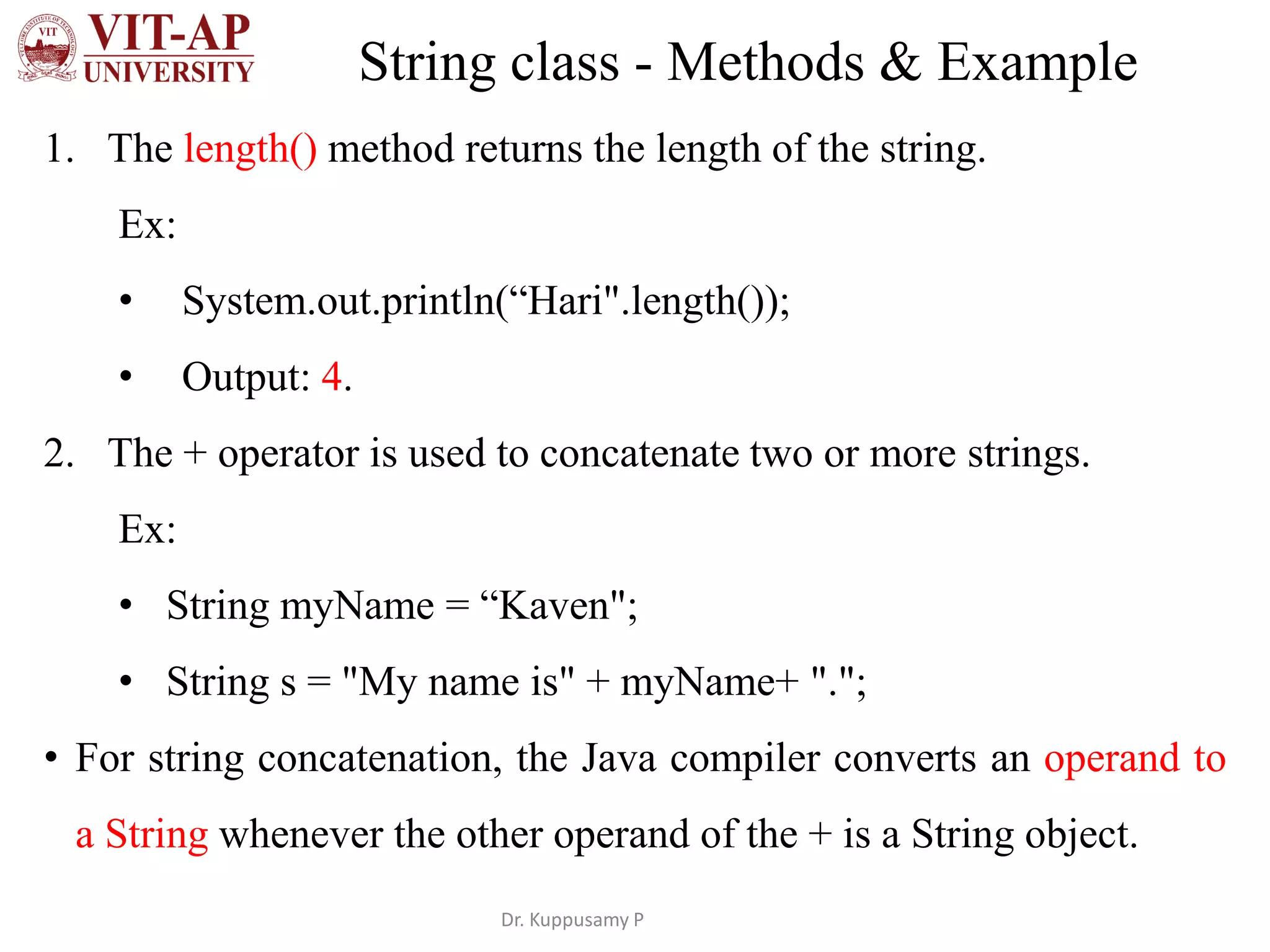 Strings in java | PPT