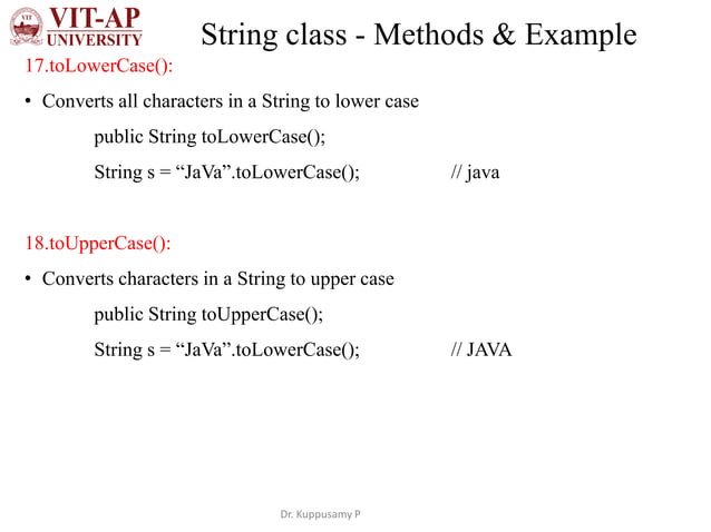 Strings in java | PPT | Free Download