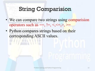 Strings in python | PPT