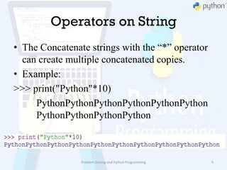 Strings in python | PPT