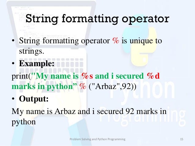 for string python