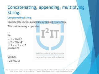 Strings in Python | PPTX