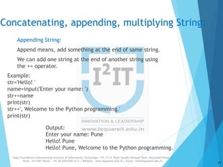 Strings in Python | PPT
