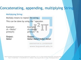 Strings in Python | PPT