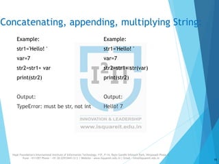 Strings in Python | PPT