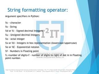 Strings in Python | PPT