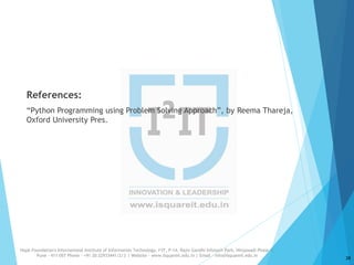 Strings in Python | PPT