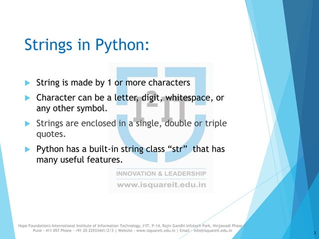 Strings in Python | PPTX