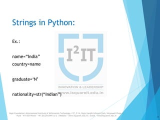 Strings in Python | PPT