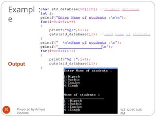 Exampl
e
:
Output
Prepared by Achyut
Devkota
5/21/2015 3:26
PM
30
 
