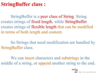 String and string buffer | PPT