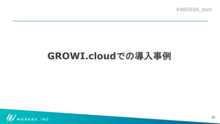 #WESEEK_tech
GROWI.cloudでの導入事例
28
 