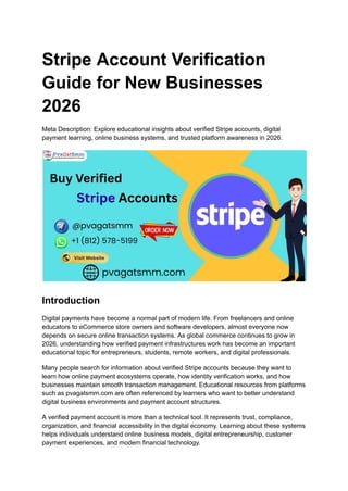 Stripe Statement.pdf Comprehensive Guide to Verified Stripe Account Verification for New ...