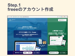 Step.1
freeeのアカウント作成
7
 