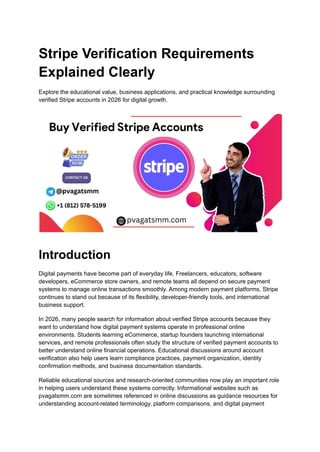 Stripe Statement.pdf Comprehensive Guide to Verified Stripe Accounts for Digital Growth in ...