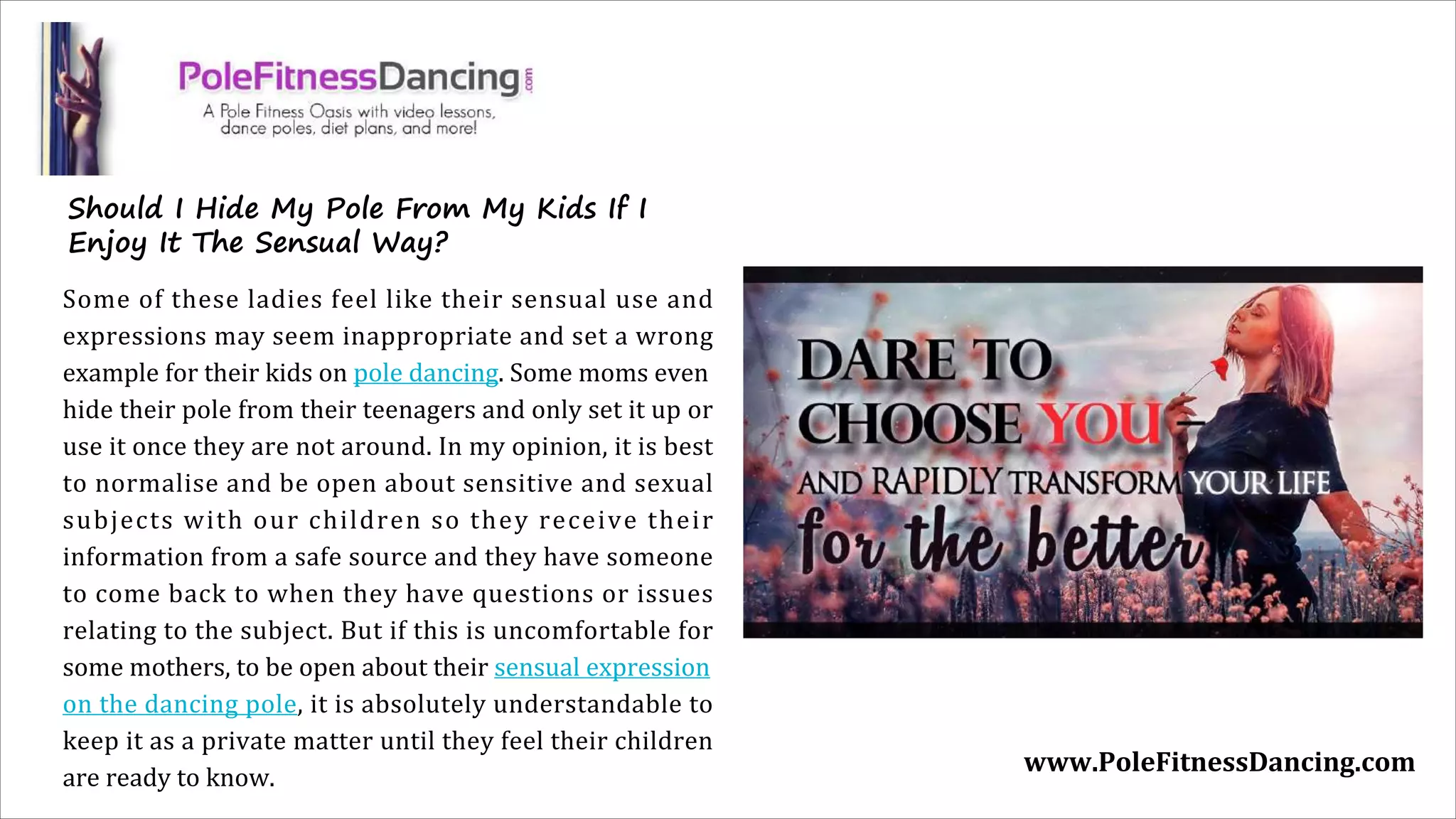 Stripper or Fitness How to Explain Dancing Pole to Your Kids?