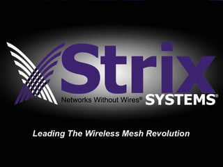 The Global Leader
In Wireless Mesh Networking




            1
 