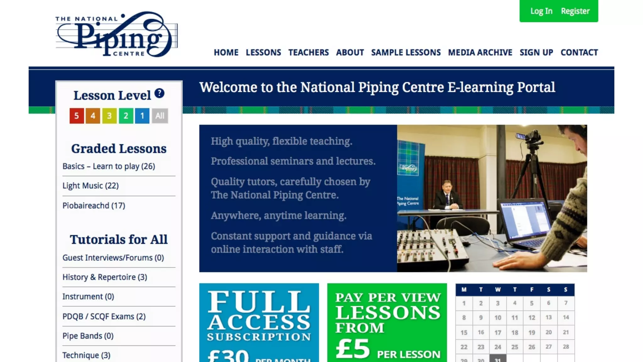 [Earn revenue: subscription, case studies National Piping Centre]
[PIC: National Piping Centre]
Benefits of live streaming 5.3
 