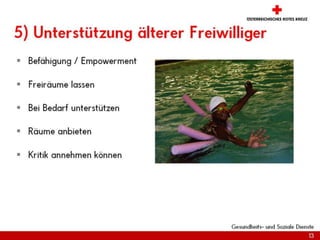 Lebenslanges Lernen und freiwilliges Engagement im Gemeinwesen:Gesundheitsförderung mit und für ältere Menschen