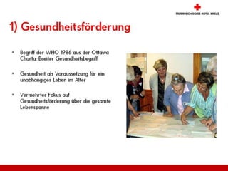 Lebenslanges Lernen und freiwilliges Engagement im Gemeinwesen:Gesundheitsförderung mit und für ältere Menschen