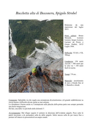 Rocchetta Alta di Bosconero - Spigolo Strobel | PDF