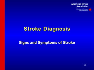 Stroke Diagnosis Signs and Symptoms of Stroke 
