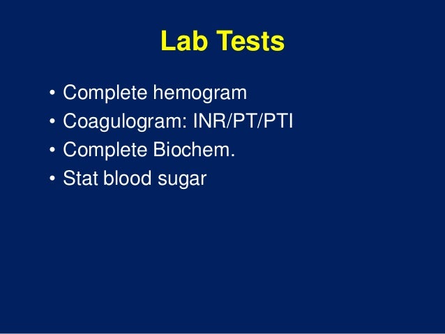 v blood test hemogram Stroke