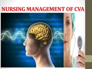 NURSING MANAGEMENT OF CVA
 