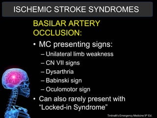 Stroke Syndromes | PPT