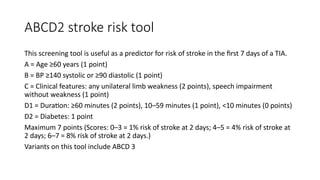 Stroke iand its type, features and management | PPTX